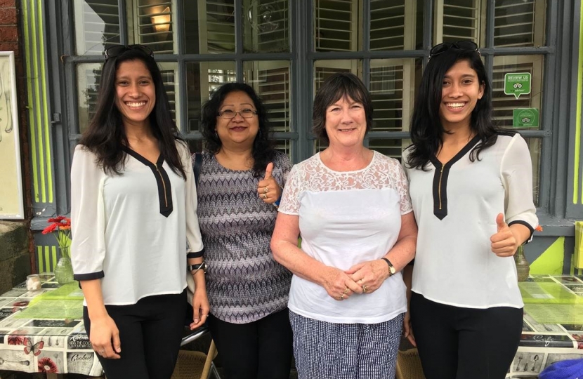 Pauline Latham OBE MP with Tashi and Nungshi Malik