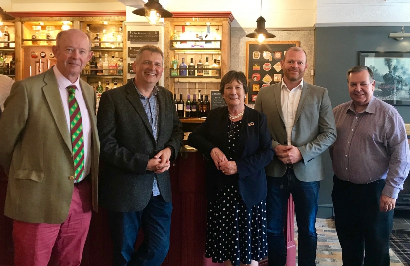 Pauline Latham OBE MP Visits Refurbished The Railway Hotel in King Street, Belper