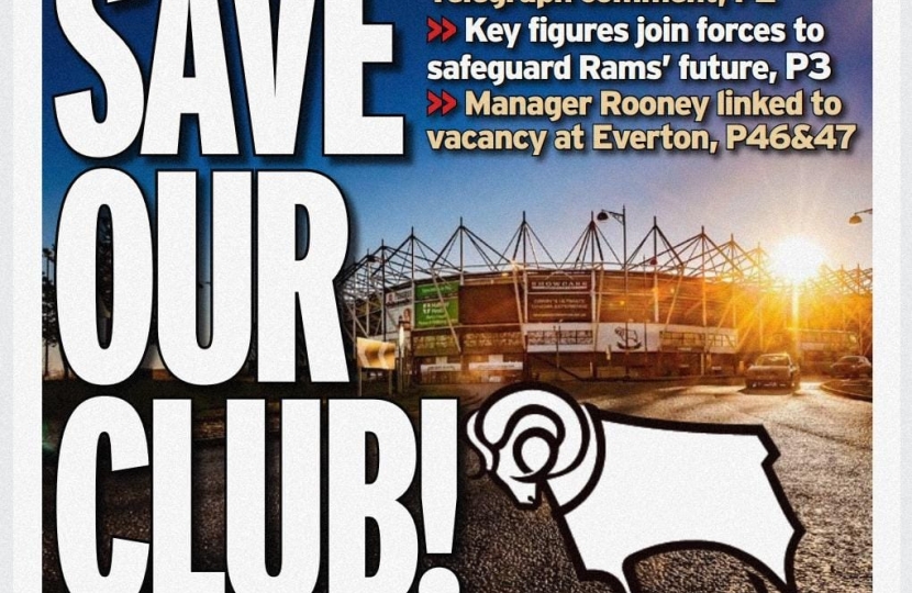 Derby County front page DT