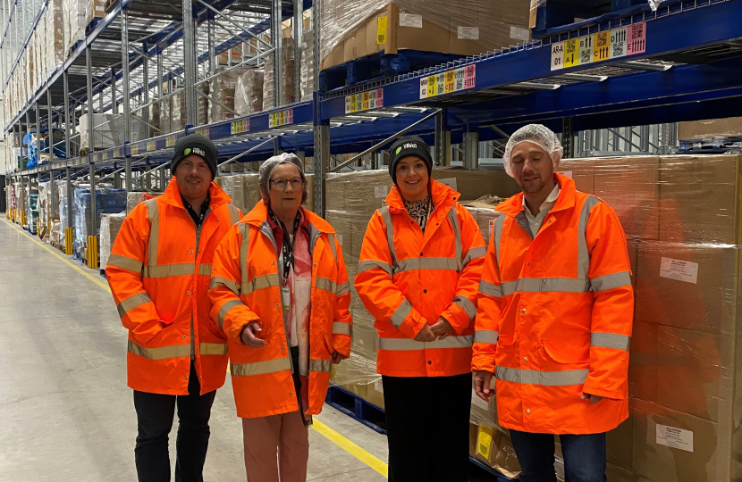 Inside HelloFresh distribution centre