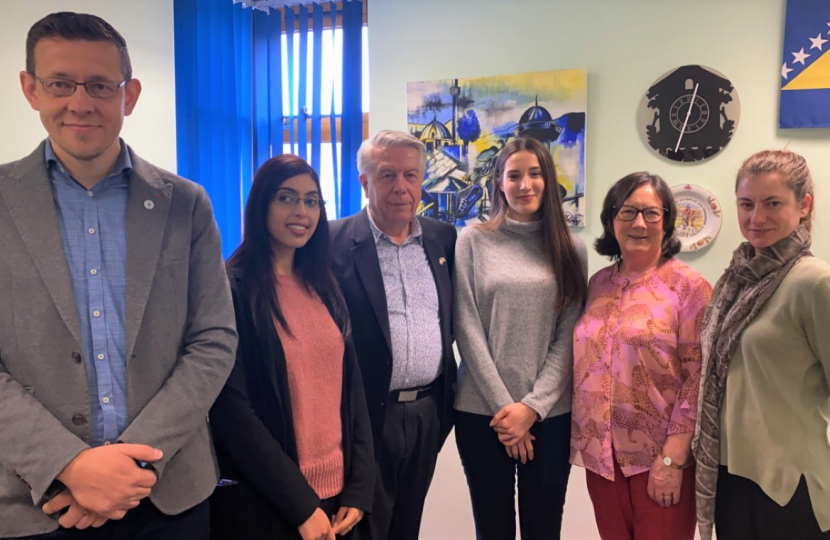 Pauline with the team at Bosnia and Herzegovina Centre, Derby