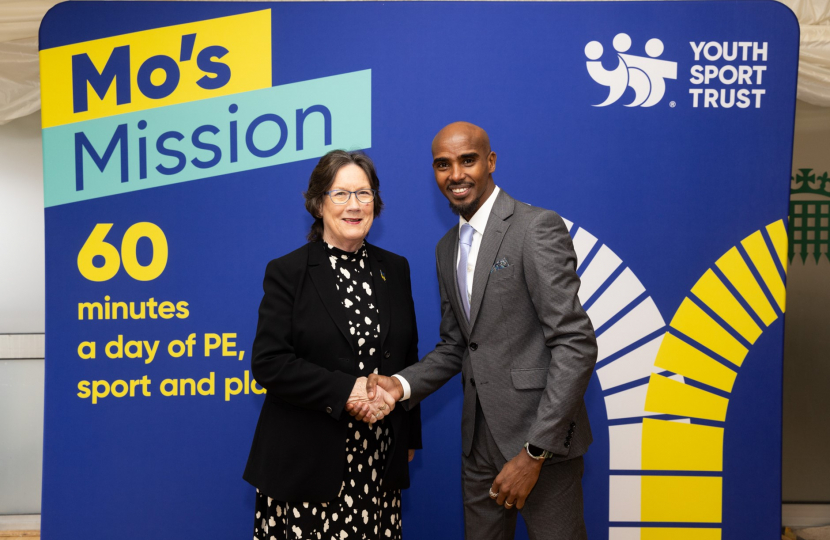 Pauline meets Sir Mo Farah