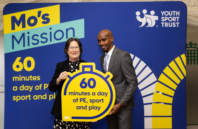 Pauline with Sir Mo Farah