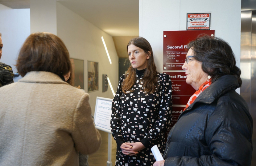 Pauline and Secretary of State at Assembly Rooms funding announcement visit