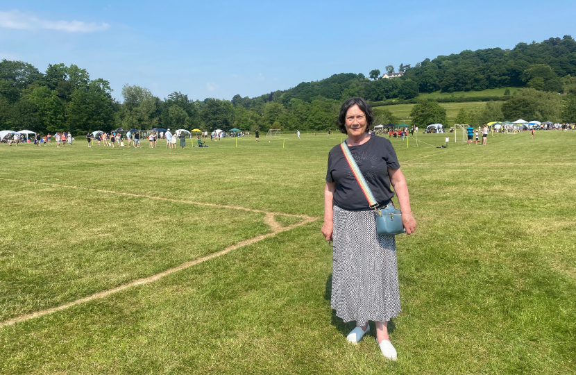 Pauline at football tournament