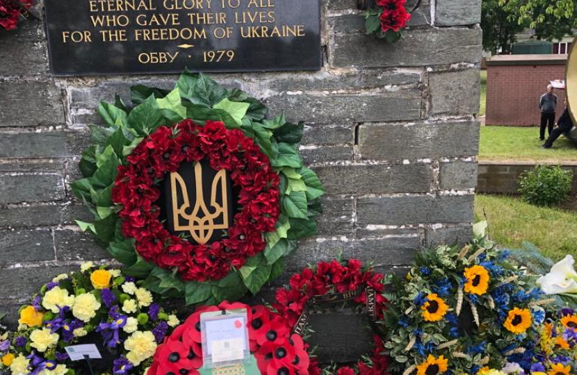 Ukrainian memorial in Mid Derbyshire