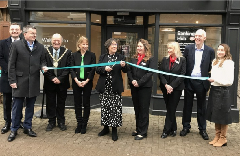 Pauline Latham OBE MP officially opening the new Belper Banking Hub