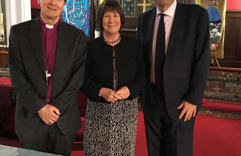 Rt Rev Alastair Redfern, Pauline Latham OBE MP, Richard Harrington MP