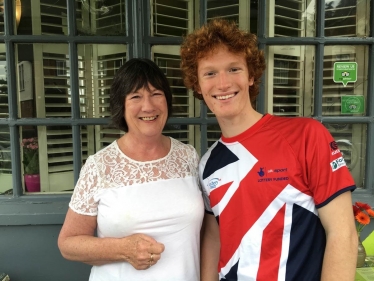 Pauline Latham OBE MP with Struan Caughey