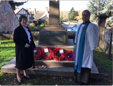 Pauline Latham OBE MP attends Remembrance Service at Breadsall Church 