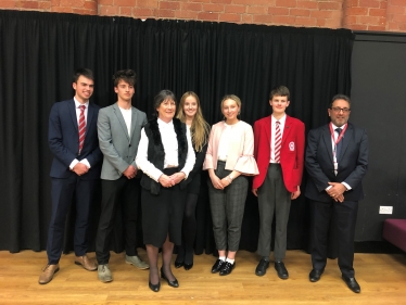 Pauline Latham OBE MP meets with 15-18 yr olds at Ockbrook School