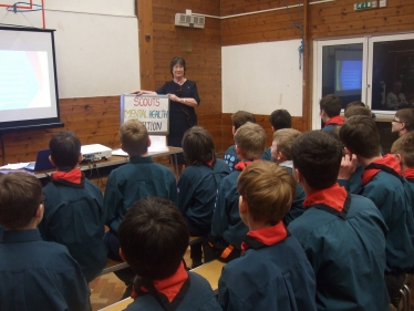 Pauline Latham OBE MP visits Duffield Scouts at their Scout Hut 