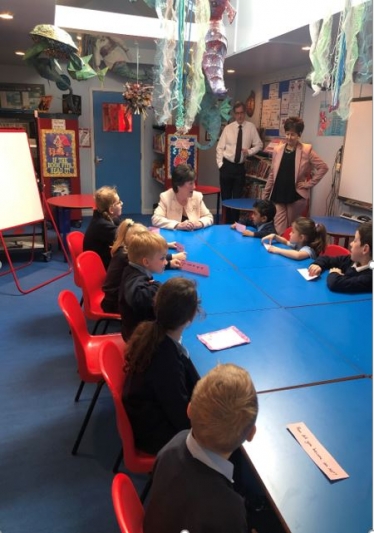 Pauline Latham OBE MP visits Redhill Primary School