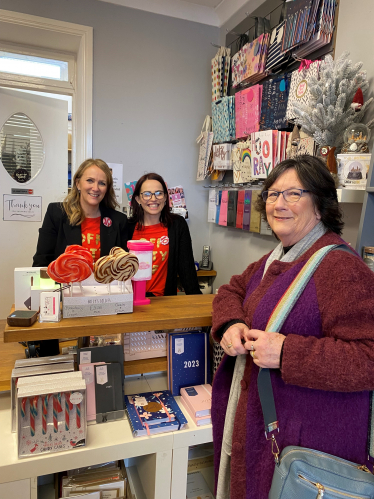 Pauline Latham OBE MP visiting A Little Mooch in Allestree