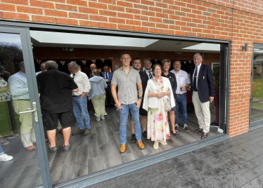 Pauline at Belper Rugby Club's new extension opening