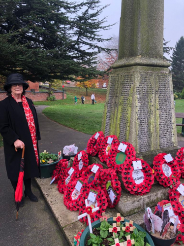 Pauline Latham OBE MP at Belper Remembrance Day Service