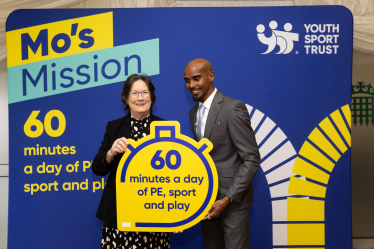 Pauline with Sir Mo Farah