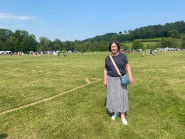 Pauline at football tournament