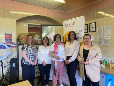 Pauline Latham OBE MP visiting Deaf-initely Women's HQ