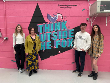 Pauline with Roxie, Issy and Ki Webster, Directors of Fox Vintage Wholesale